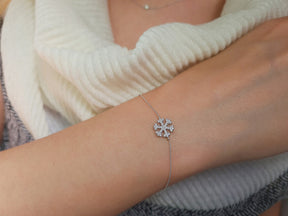 Bracelet flocon de neige diamant