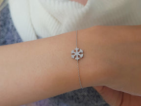 Bracelet flocon de neige diamant