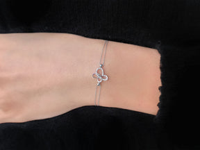 Bracelet papillons diamants