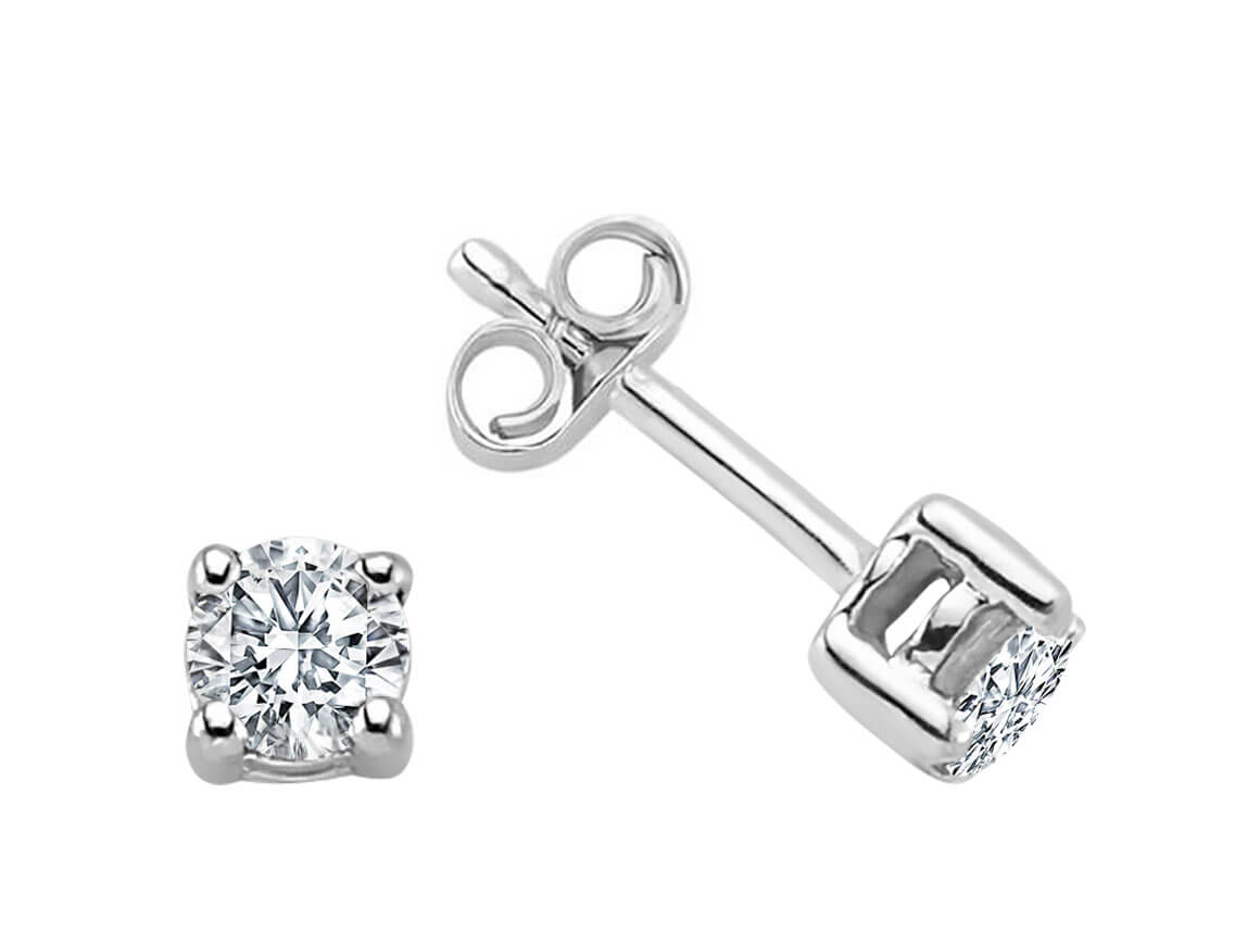 0.24 Carat Diamant Solitaire Ohrstecker