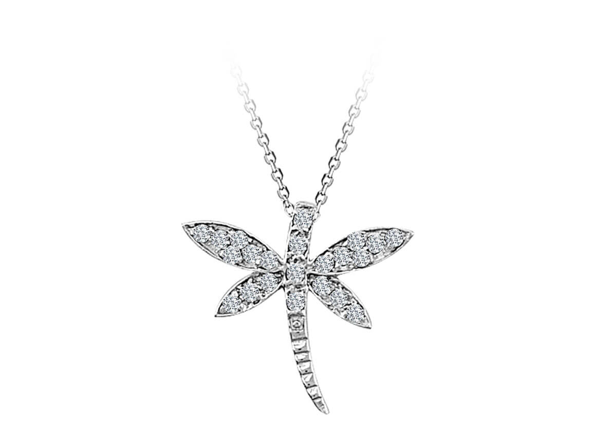 Diamant Libelle Halskette