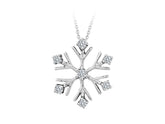 Diamant Schneeflocken Halskette