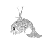 Diamant Fisch Halskette