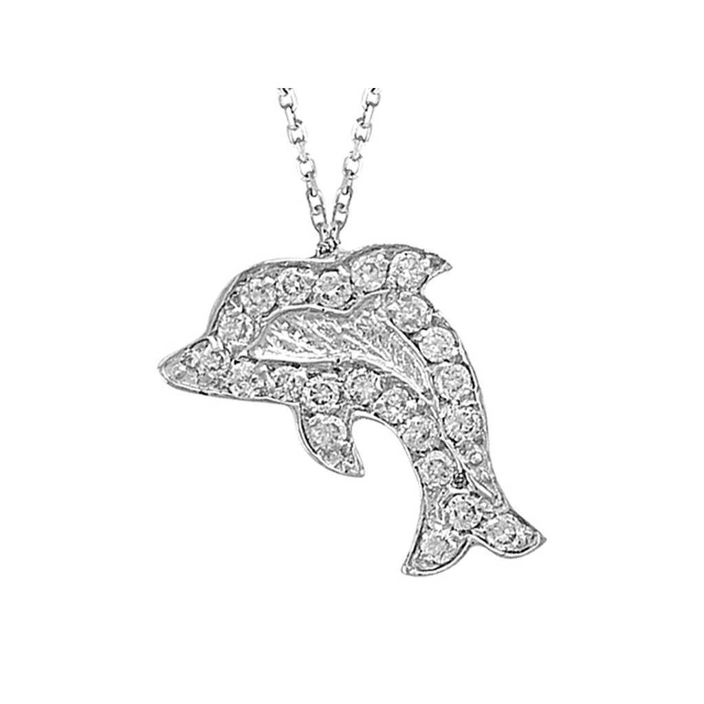 Diamant Fisch Halskette