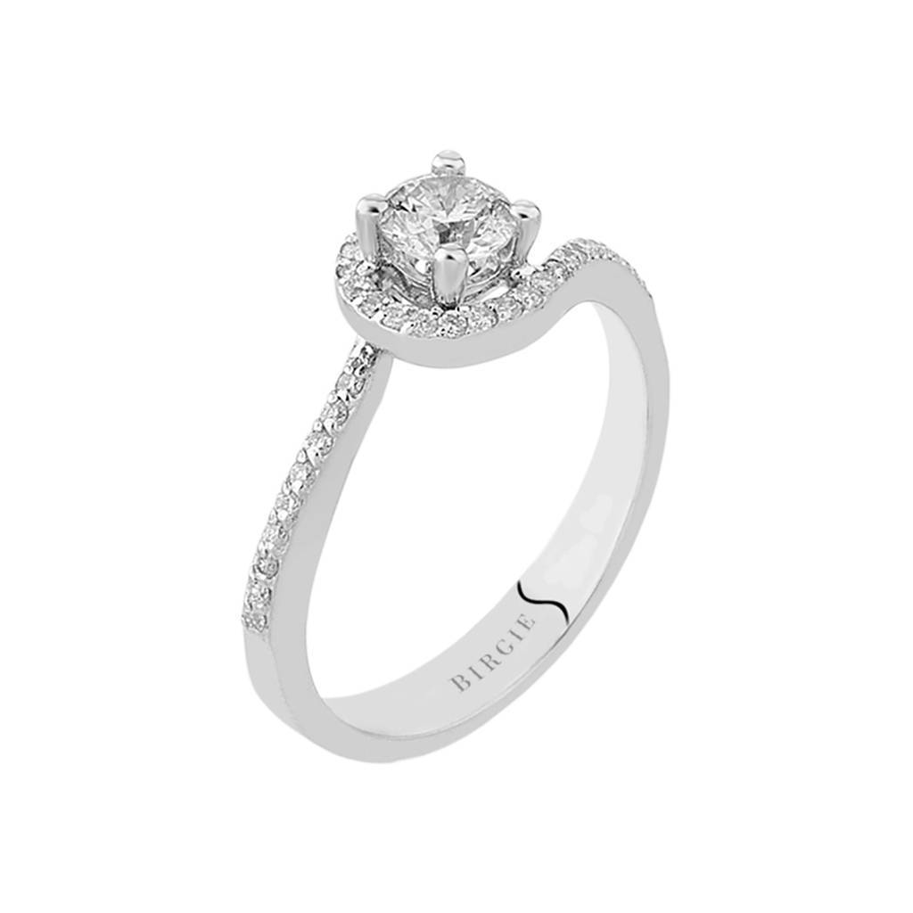 0.78 Carat Diamant Halo Verlobungsring