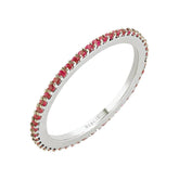 Ruby Stone Eternity Wedding Ring