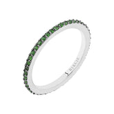 Tsavorite Stone Eternity Wedding Ring