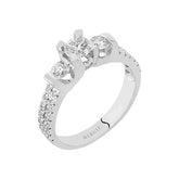 Total 1.15 Carat Diamond Trilogy Ring