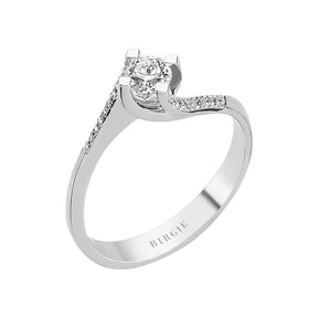 0.30 Carat Diamond Halo Engagement Ring