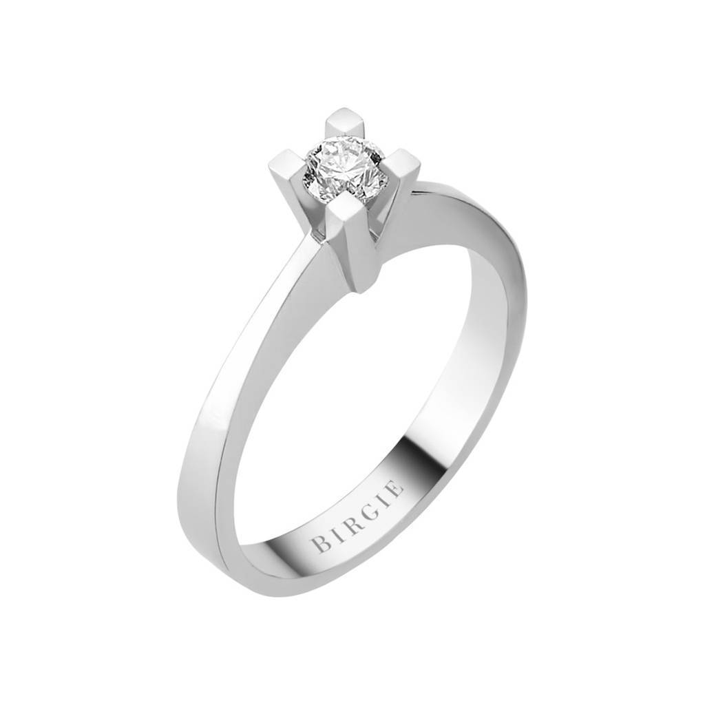 Bague solitaire diamant 0,24 carat