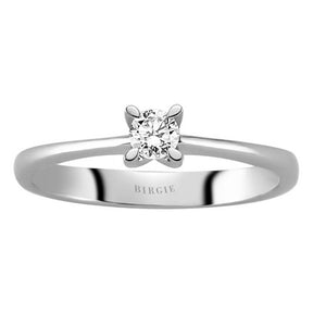 Bague solitaire diamant couleur G 0,19 carat