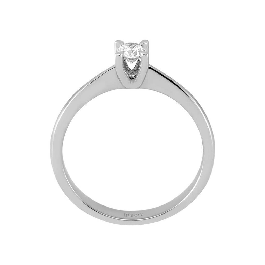 Bague solitaire diamant couleur G 0,19 carat