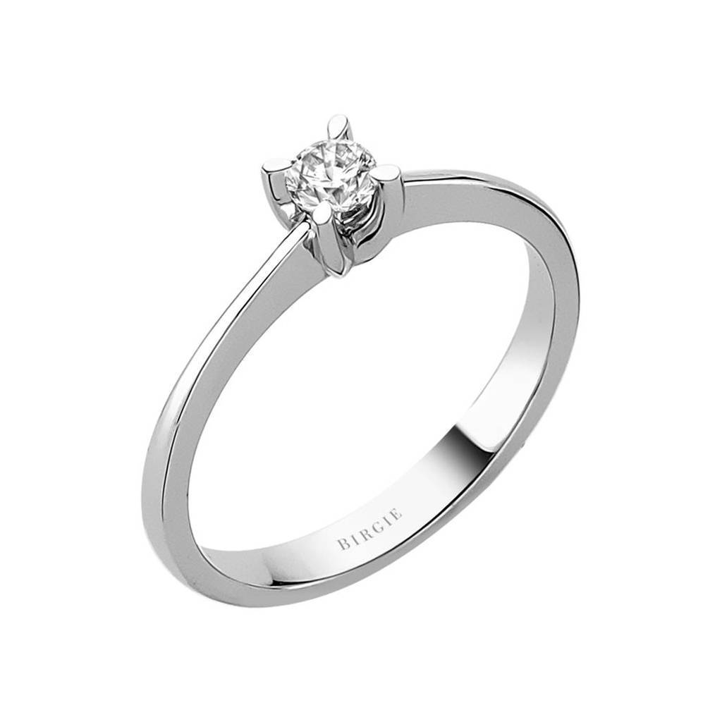 Bague solitaire diamant couleur G 0,19 carat