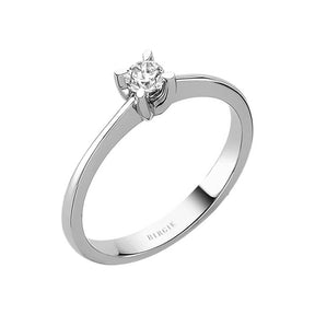 Bague solitaire diamant couleur G 0,19 carat