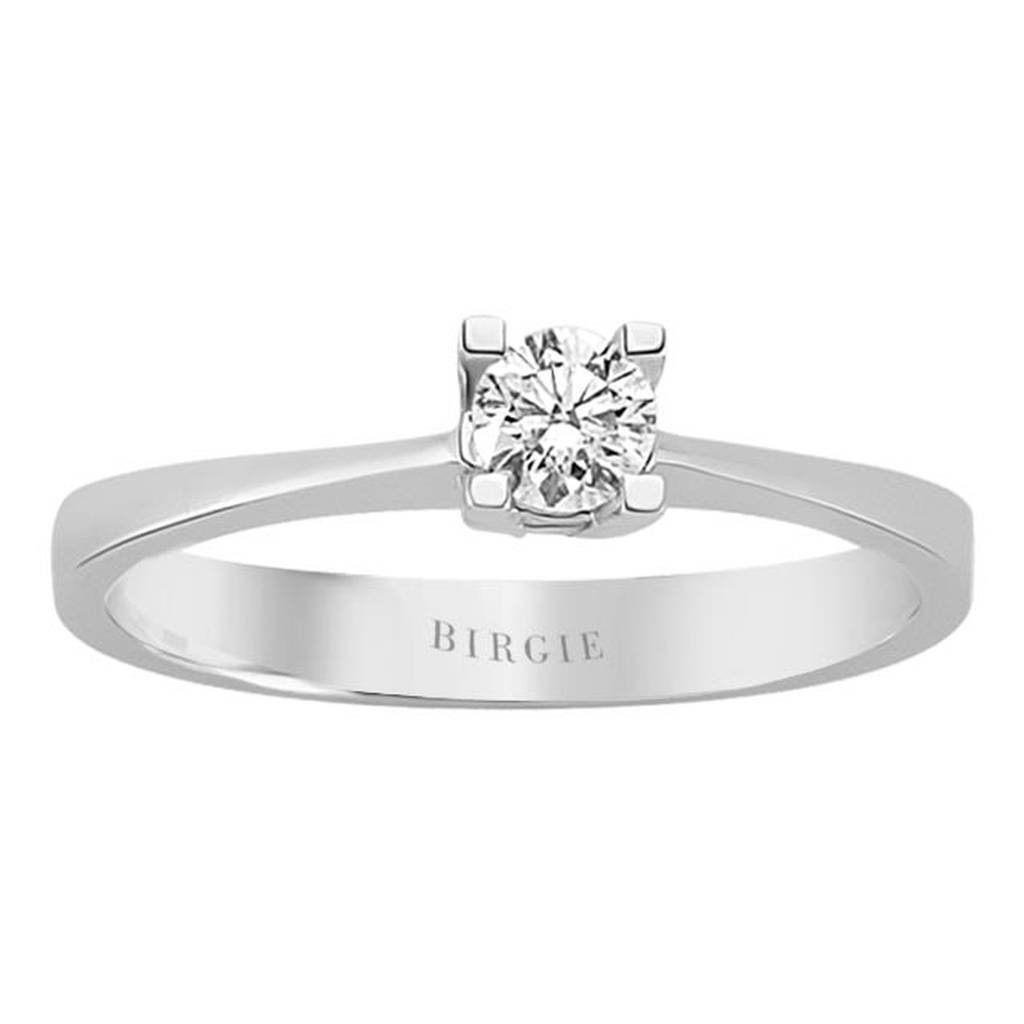 Bague solitaire diamant 0,22 carat