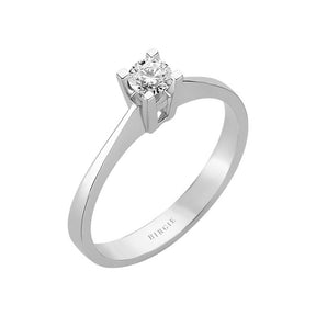 Bague solitaire diamant 0,22 carat