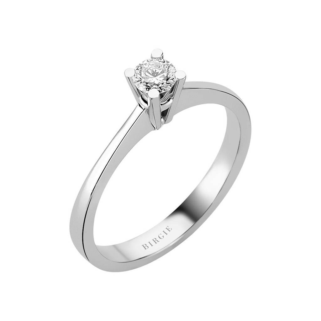 Bague solitaire diamant 0,22 carat