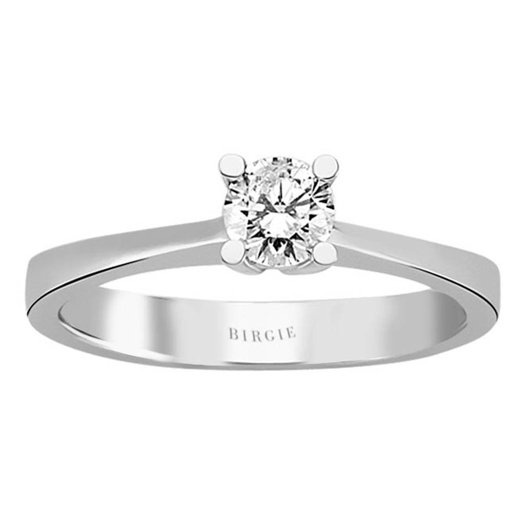 Bague solitaire diamant 0,39 carat