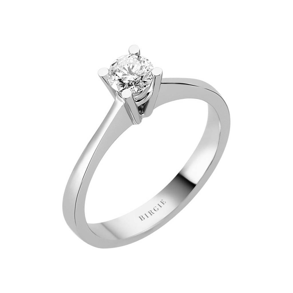 Bague solitaire diamant 0,39 carat