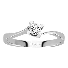 Bague solitaire diamant 0,22 carat