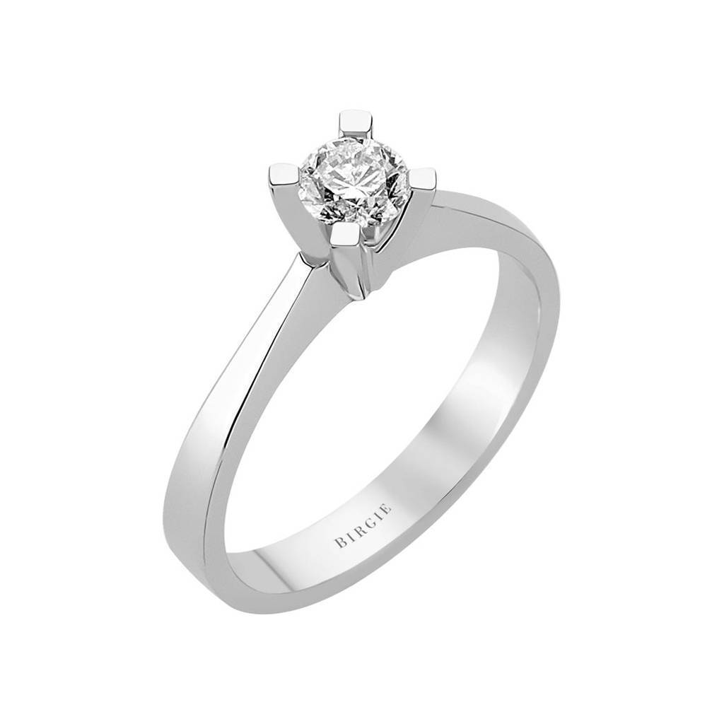 Bague solitaire diamant couleur G 0,41 carat