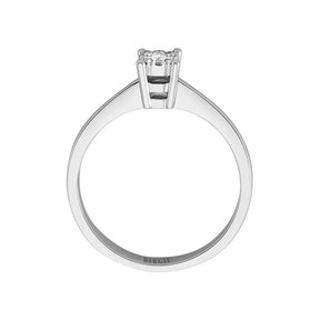 Insgesamt 0.08 Carat Diamant Halo Verlobungsring