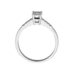 Insgesamt 0.15 Carat Diamant Verlobungsrring