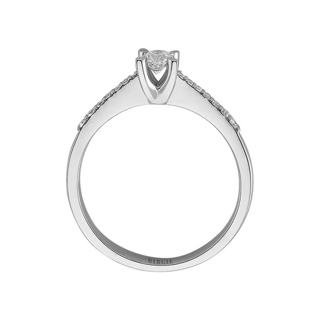 Insgesamt 0.29 Carat Diamant Halo Verlobungsring