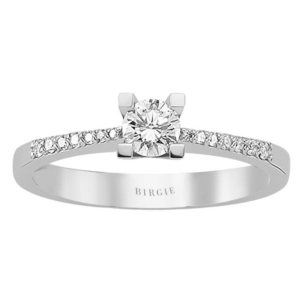 Total 0.40 Carat Diamond Halo Engagement Ring