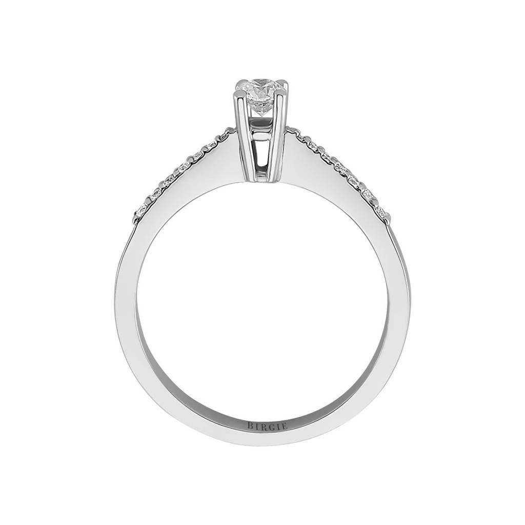 Total 0.29 Carat Diamond Halo Engagement Ring