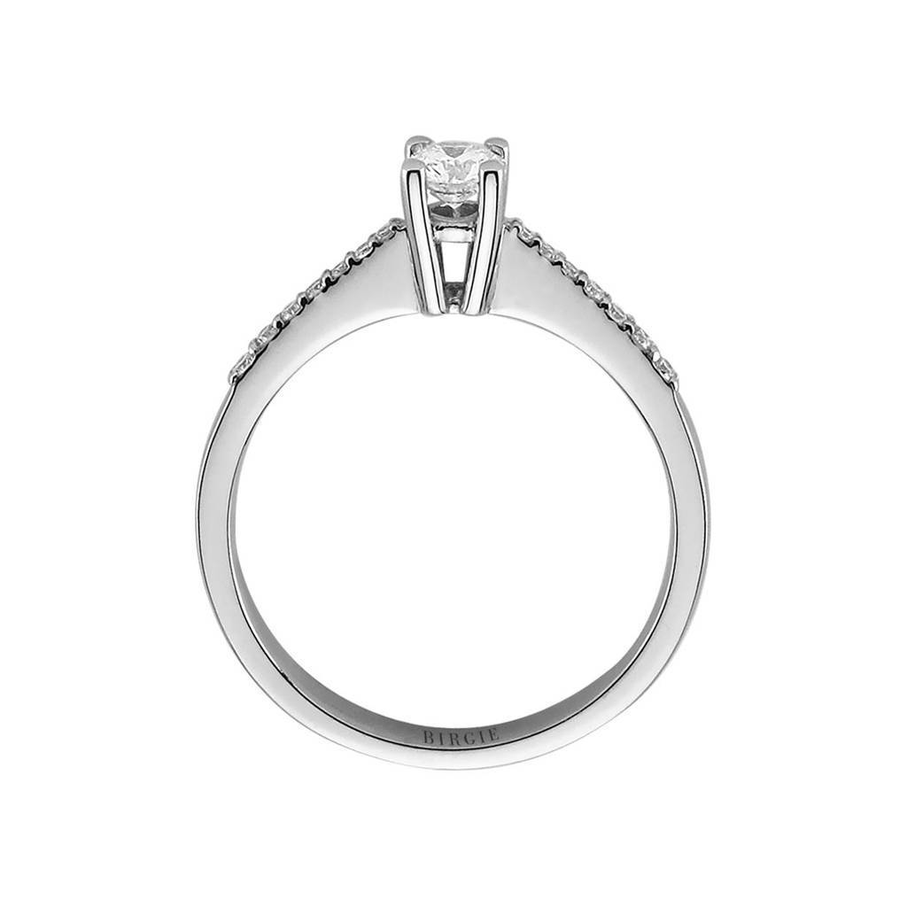 Total 0.34 Carat Diamond Halo Engagement Ring