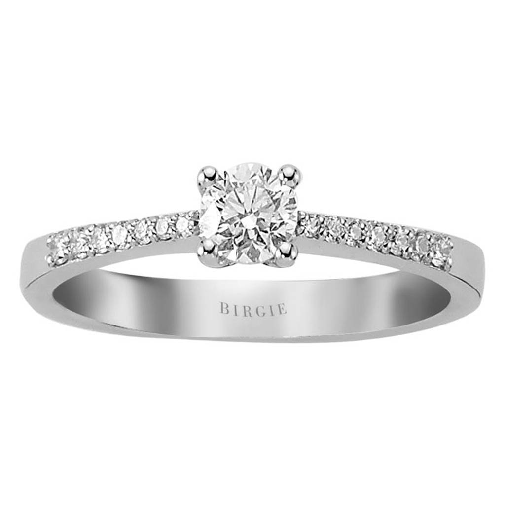 Total 0.45 Carat Diamond Halo Engagement Ring