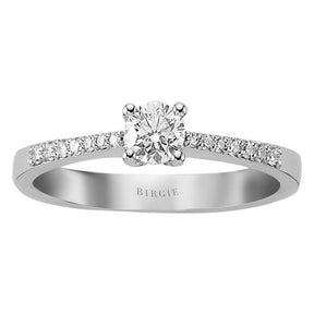 Total 0.45 Carat Diamond Halo Engagement Ring