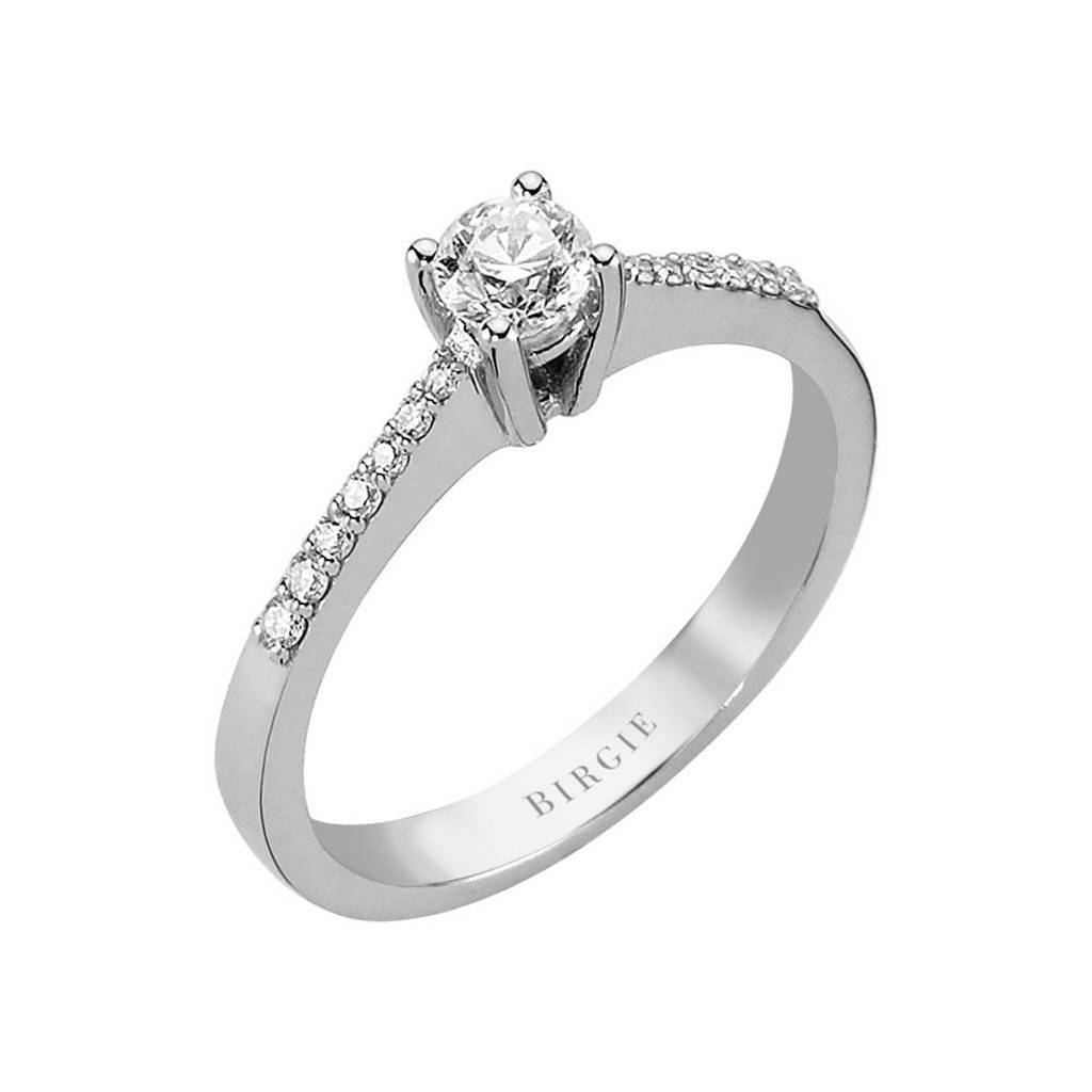 Total 0.45 Carat Diamond Halo Engagement Ring