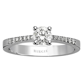 Total 0.58 Carat Diamond Halo Engagement Ring