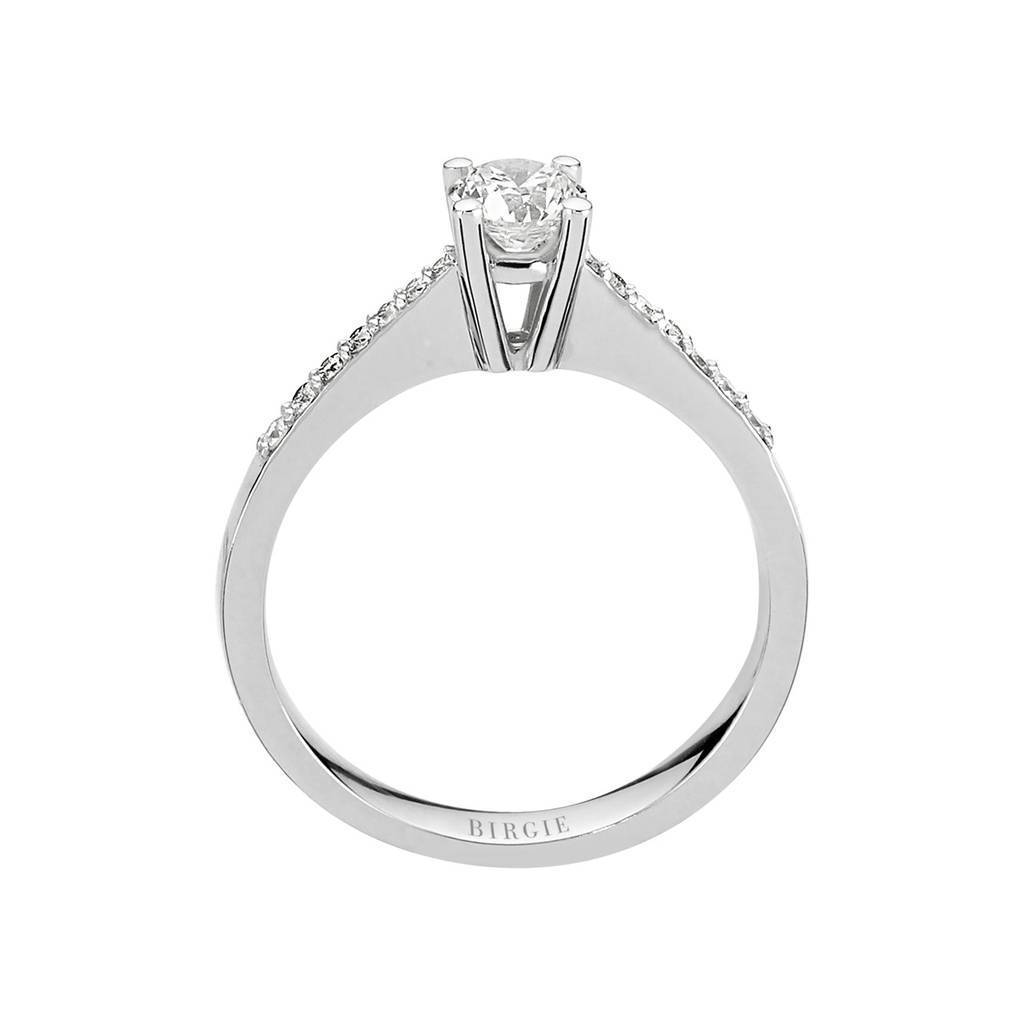 Total 0.58 Carat Diamond Halo Engagement Ring