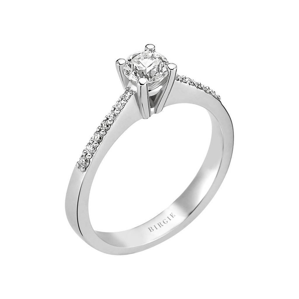 Total 0.58 Carat Diamond Halo Engagement Ring