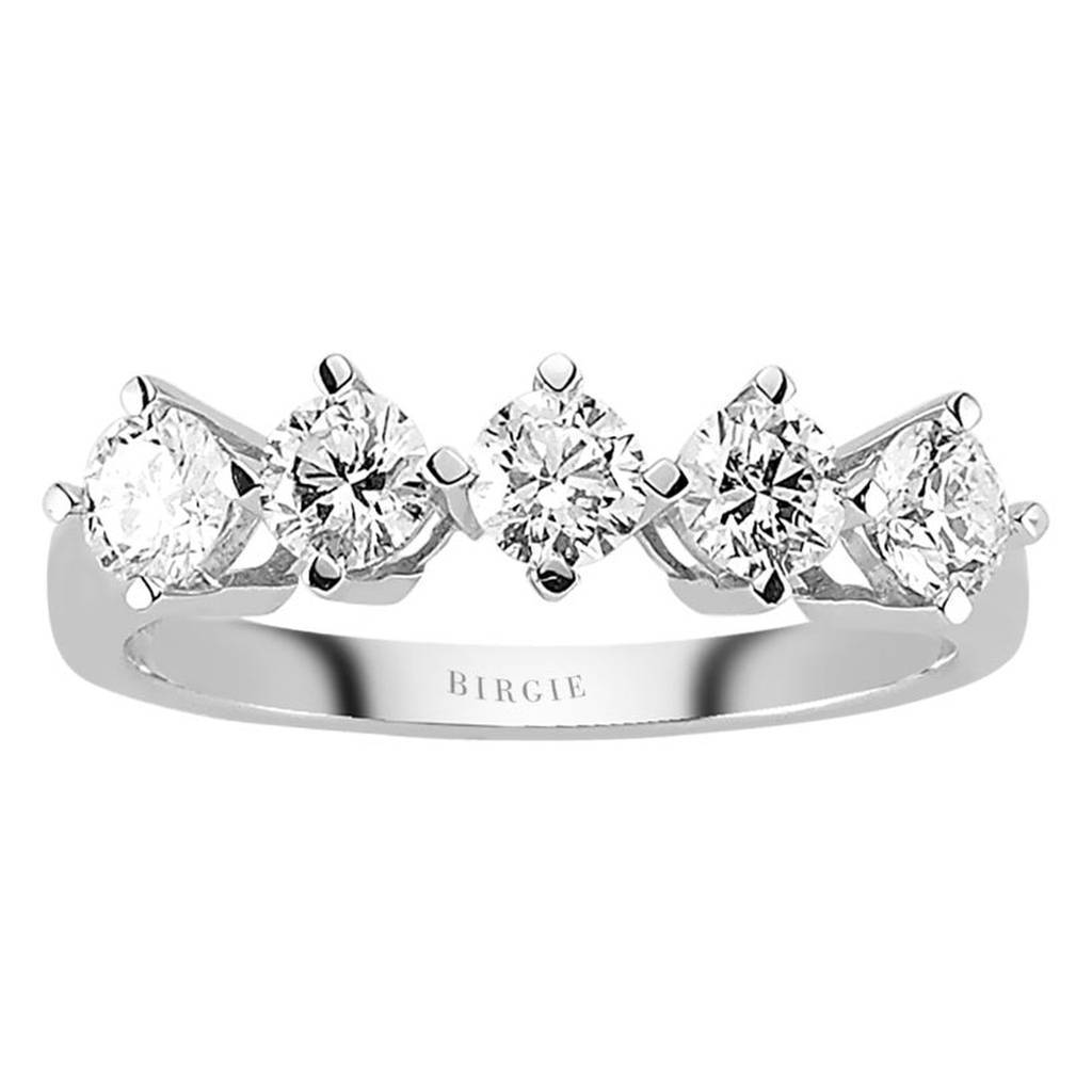 Bague de fiançailles 5 pierres diamant 0,92 carat