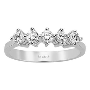 Bague de fiançailles 5 pierres diamant 0,54 carat