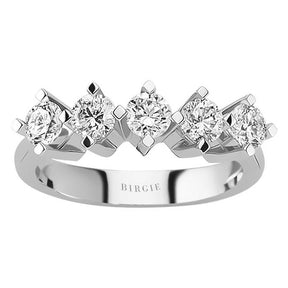 Bague de fiançailles 5 pierres diamant 1,17 carat