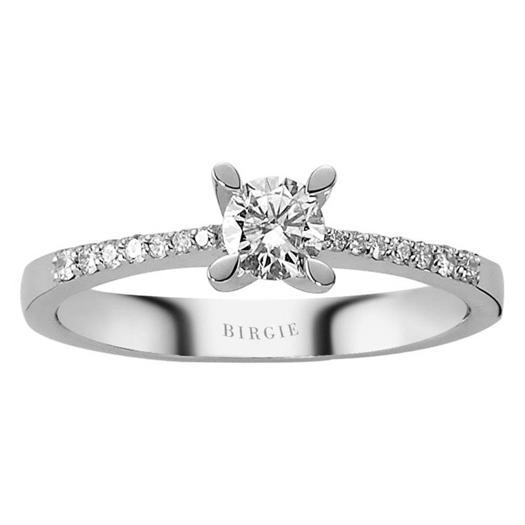 Total 0.39 Carat Diamond Halo Engagement Ring