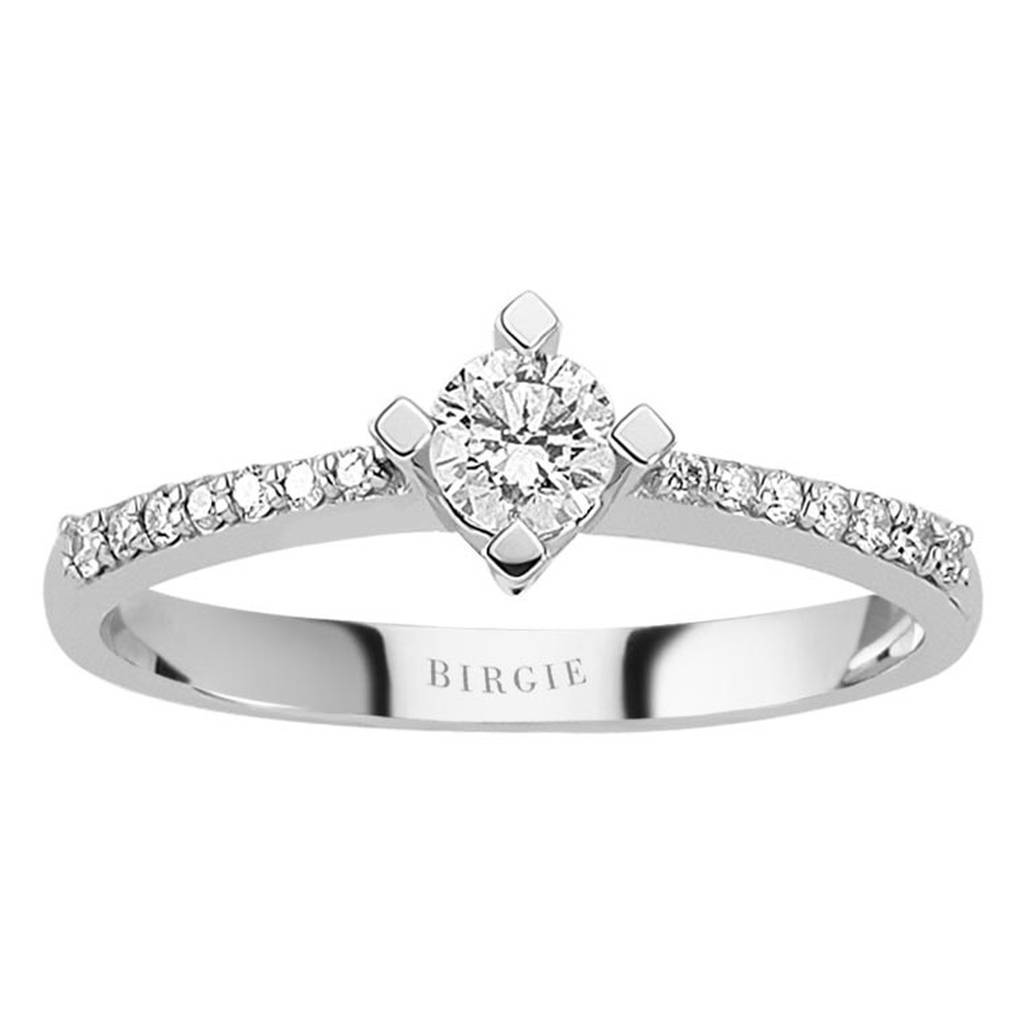 Total 0.40 Carat Diamond Halo Engagement Ring