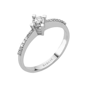 Total 0.40 Carat Diamond Halo Engagement Ring