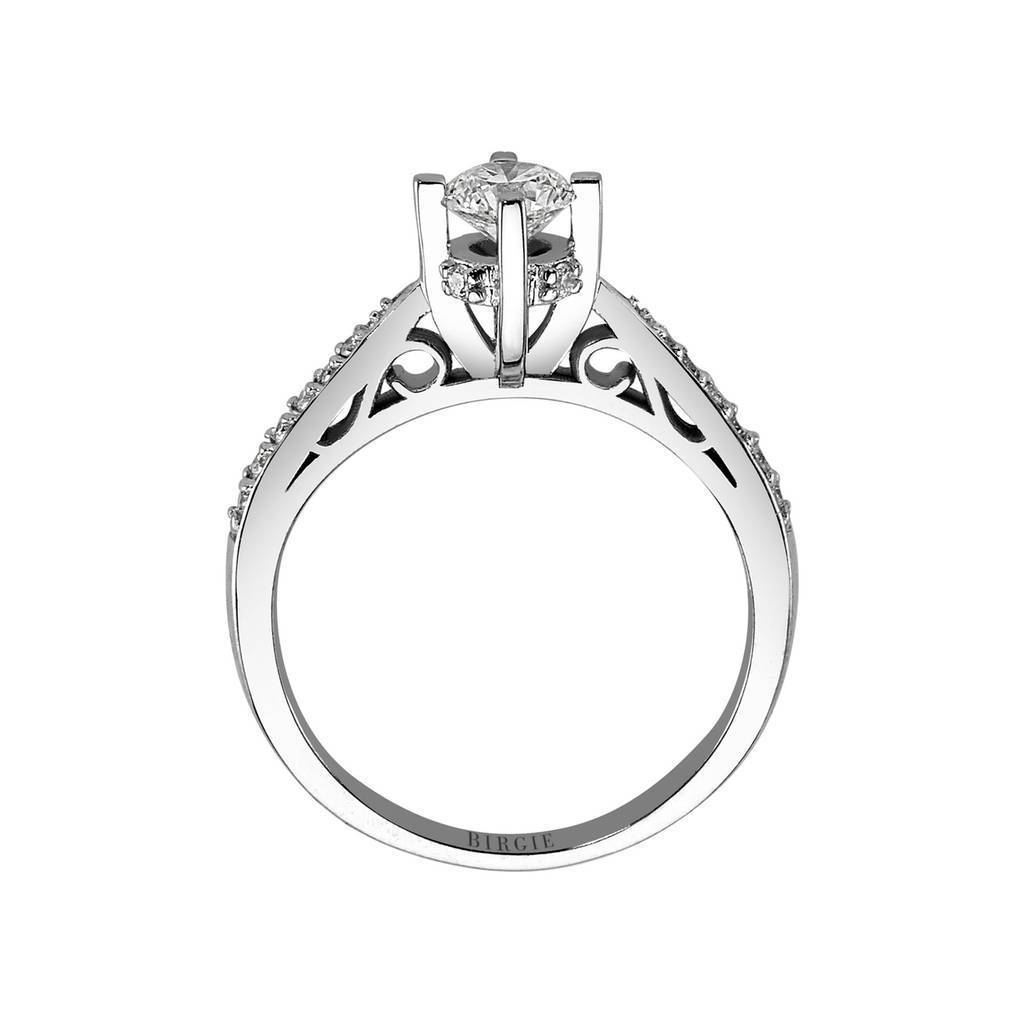 Total 0.51 Carat Diamond Halo Engagement Ring