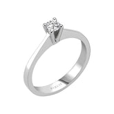 Bague solitaire diamant 0,20 carat