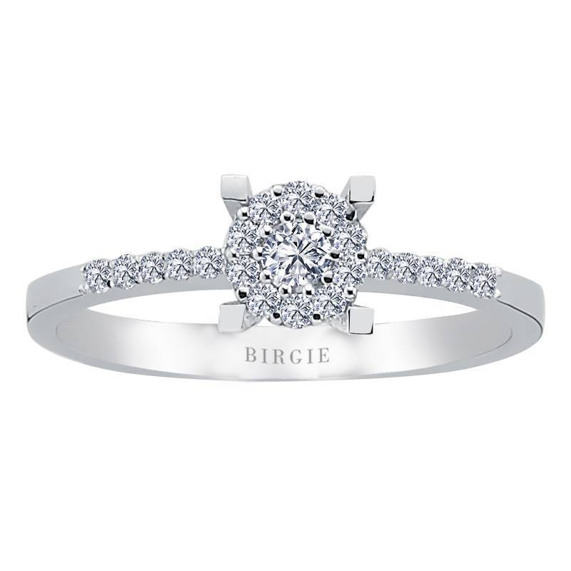 Bague halo de diamants d'apparence 0,50 carat