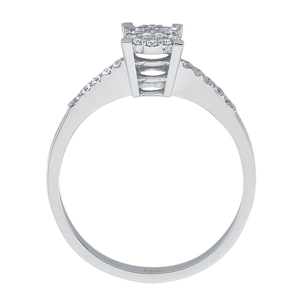 Bague halo de diamants d'apparence 0,50 carat