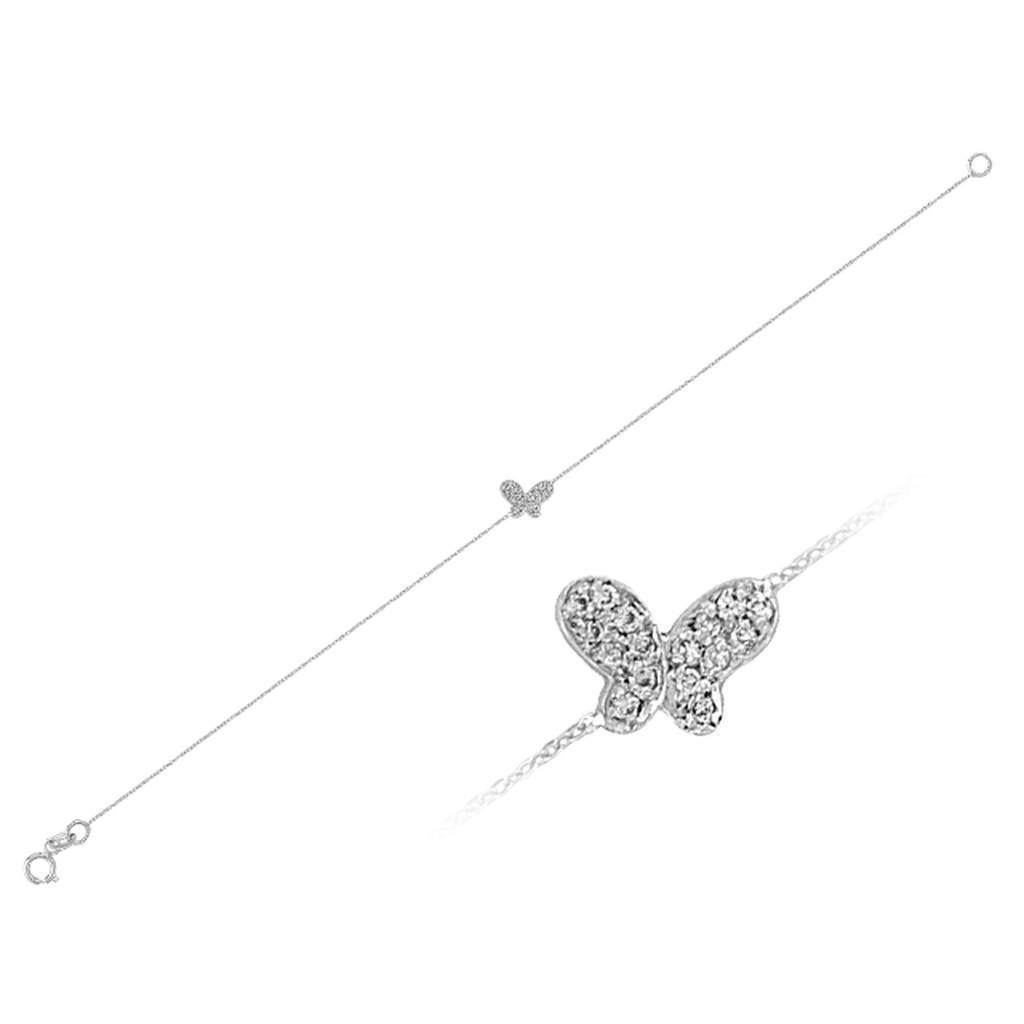 Bracelet papillons diamants