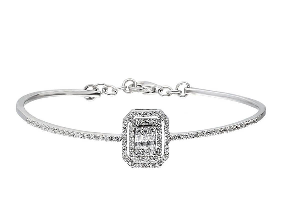 Bracelet diamant baguette