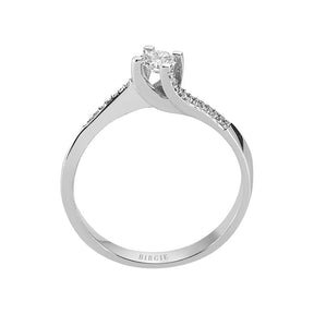 0.25 Carat Diamond Halo Engagement Ring